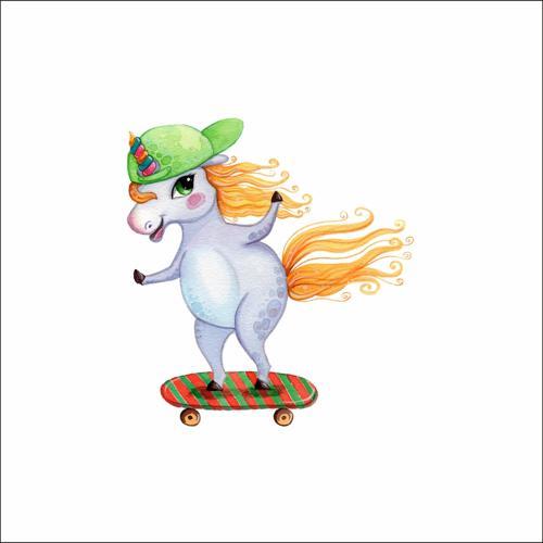 KayKaycı Unicorn Sticker