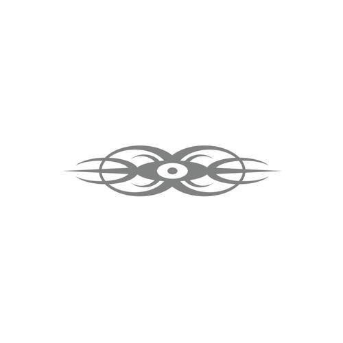 Göz Tribal Sticker 17x17 Cm Gri