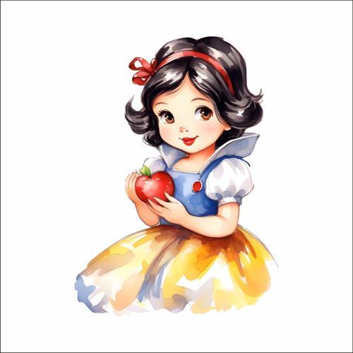 Elmalı Prenses Masal Kızı Duvar Stickerı