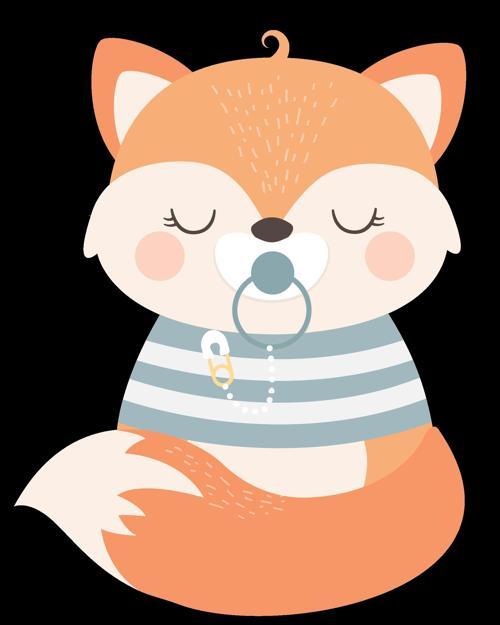 Emzikli Tilki Duvar Stickerı