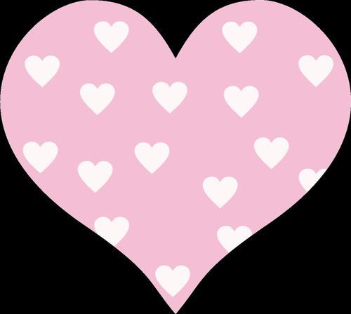 Kalpli Pembe Kalp Duvar Stickerı