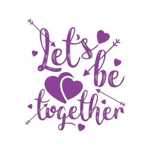 Lets be Together Sticker 17x17 Cm Mor
