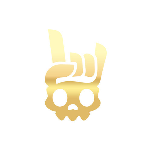 İsklet Rock Sticker 17x17 Cm Gold