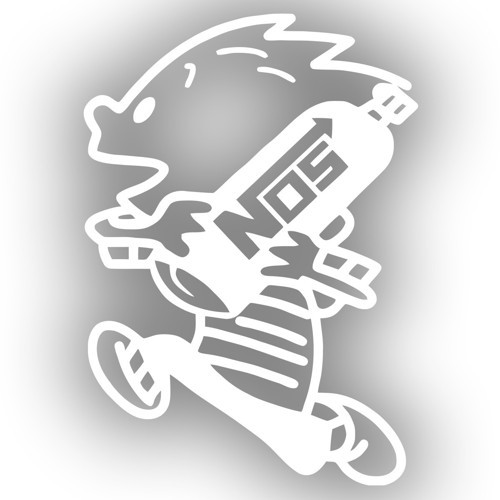 Nos Taşıyan Çocuk Sticker 17x17 Cm Beyaz