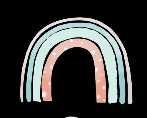 Noktalı ve Çizgili Pastel Gökkuşağı