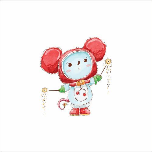 Sevimli Fare Sticker