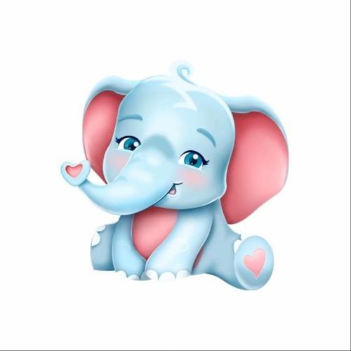 Sevimli fil Duvar Sticker