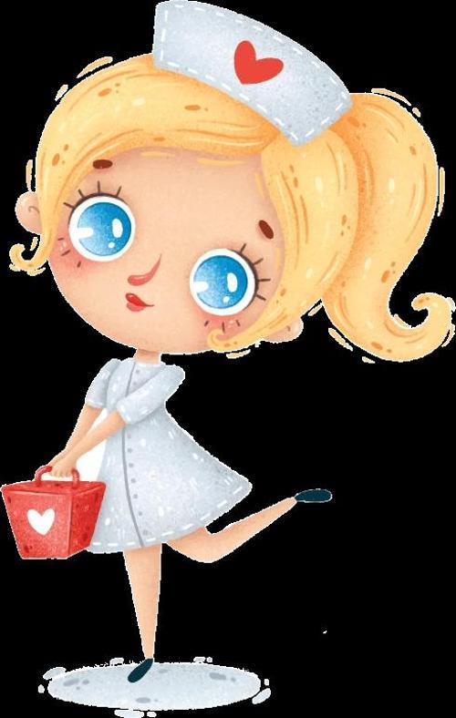 Sarı Saçlı Hemşire Duvar Stickerı