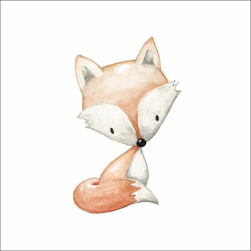 Sevimli Tilki Sticker