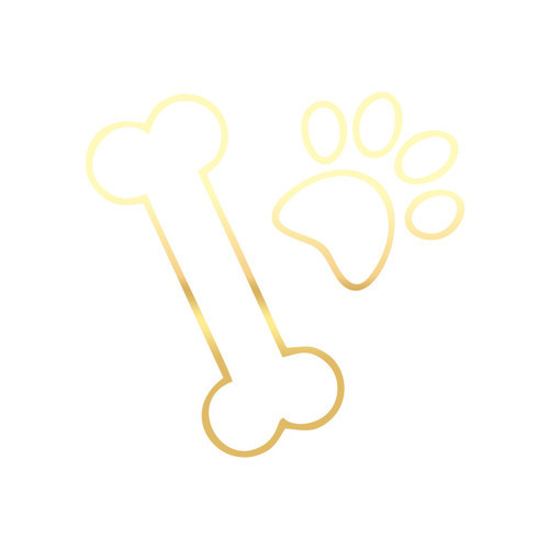 pati ve Kemik Sticker 17x17 Cm Gold