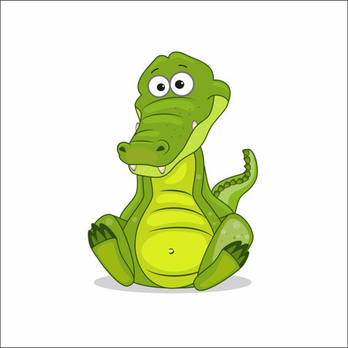 Sevimli Timsah Sticker