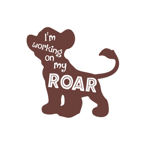 Roar Köpek Sticker 17x17 Cm Kahverengi