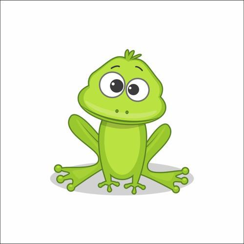 Sevimli Kurbağa Sticker