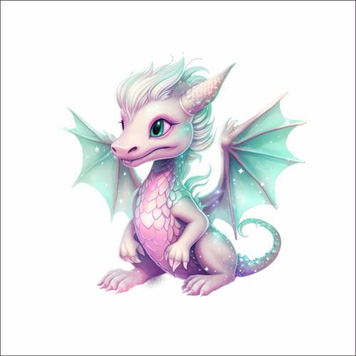 Sevimli Ejder Sticker 14