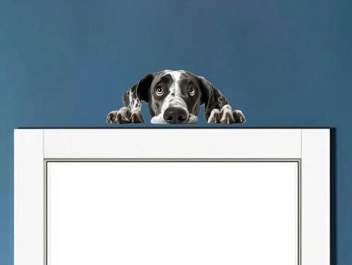 Siyah Beyaz Benekli Köpek Duvar Sticker'ı