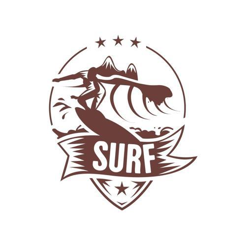 Surf Sticker 17x17 Cm Kahverengi