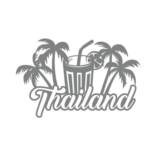 Thailand Sticker 17x17 Cm Gri