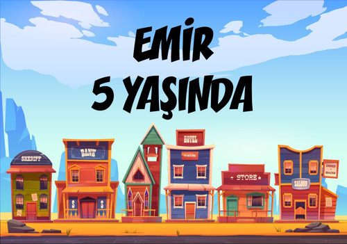 Şehir Temalı Doğum Günü Afişi - 35x50 Cm
