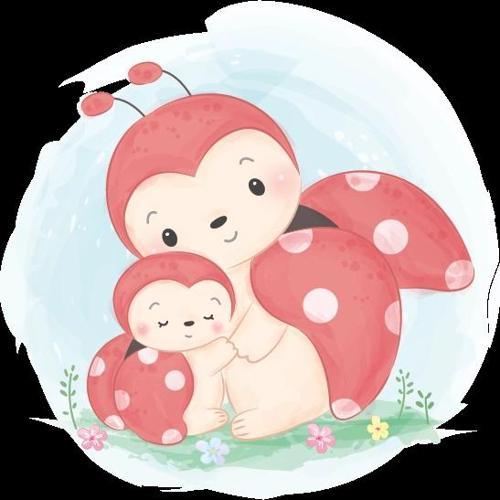 Uğur Böceği Ailesi Duvar Stickerı