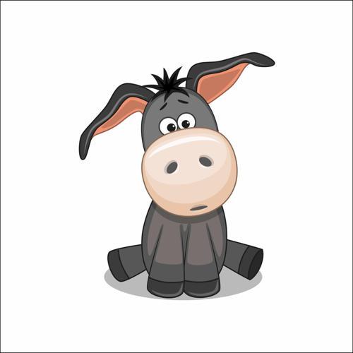 Sevimli Eşşek Sticker