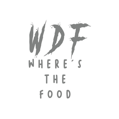 WDF where the food Sticker 17x17 Cm Gri