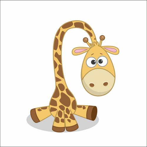 Sevimli Zürafa Sticker