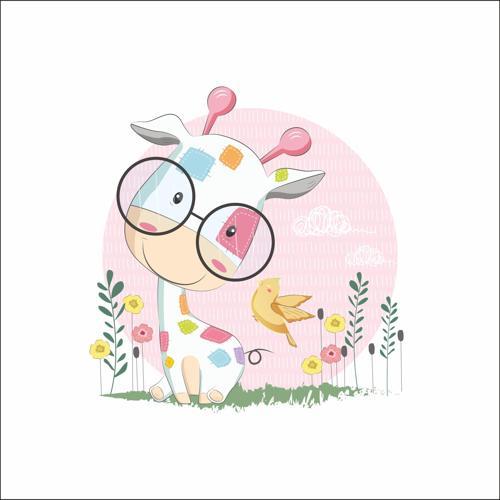 Sevimli Zürafa Sticker