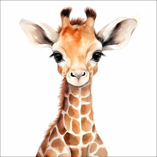 Sevimli Zürafa Sticker 1