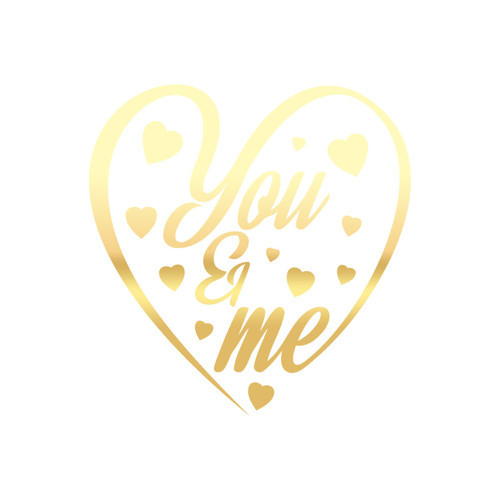 Yo and Me Sticker 17x17 Cm Gold