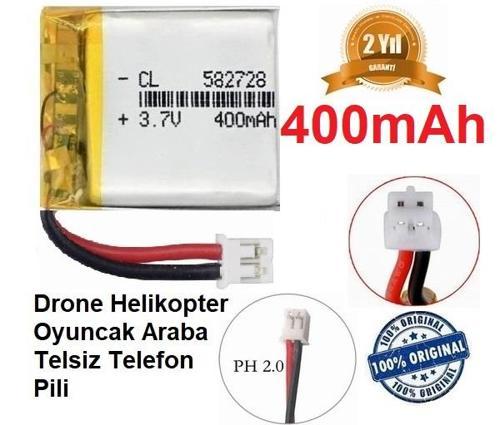 PH 2.0 400 mAh 3.7V Beyaz Soket Drone Helikopter Oyuncak Araba Telsiz Telefon Pili
