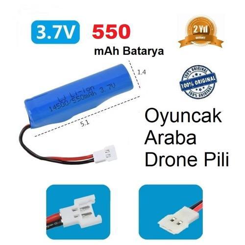 550 Mah Beyaz Soket Li-on 3.7v Soket Drone Pili Oyuncak Araba Pili 14500