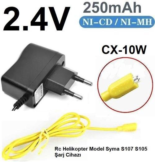 2.4V CX-10W Rc Helikopter için Syma S107 S105 220 Şarj Cihazı