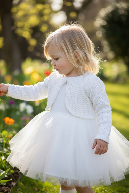 Bolero Hırkalı Kız Çocuk Tüllü Elbise