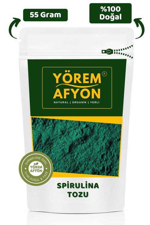 %100 Doğal Şifa Kaynağı Glütensiz Yüksek Lifli Spirulina Tozu {Spirulina Platensis} | 55Gr.