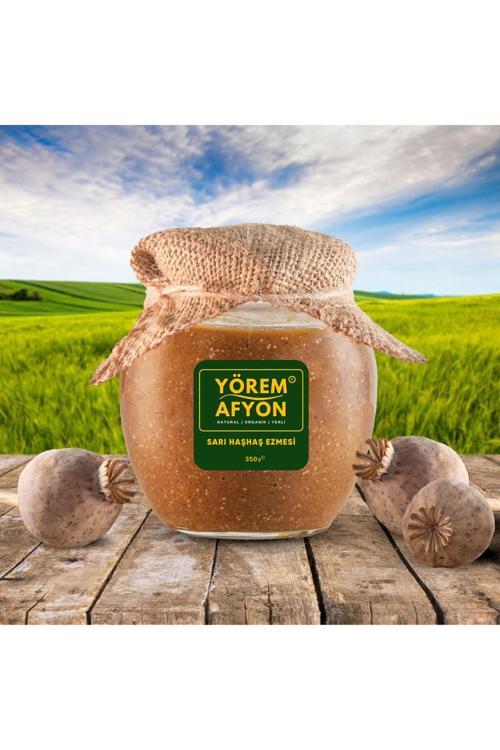 Yörem Afyon Meşhur Afyonkarahisar Taş Değirmende Öğütülmüş Cam Sarı Haşhaş Ezmesi | 350Gr.