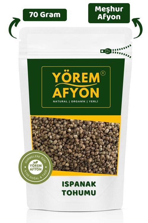 Yörem Afyon Meşhur Afyon Yerli Mahsul Gdo'Suz Kuvvet Deposu İri Yapraklı Ispanak Tohumu | 70Gr.