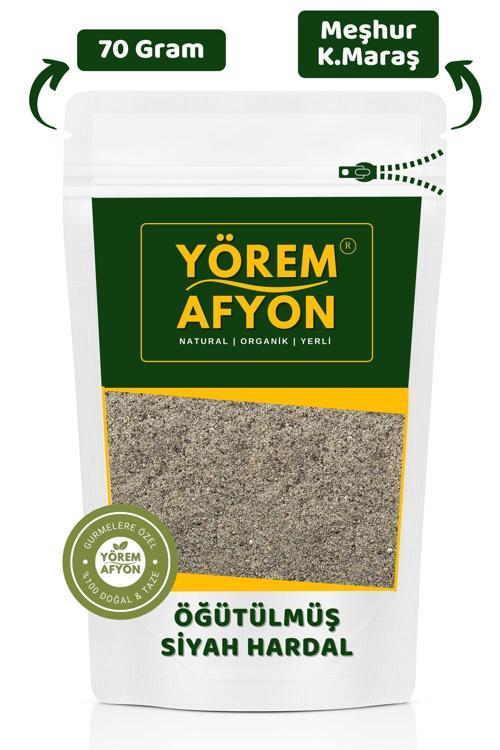 Meşhur K.Maraş Beyin Dostu Yağı Alınmadan Öğütülmüş Toz Siyah Hardal Tohumu {Brassica Nigra} | 70Gr.