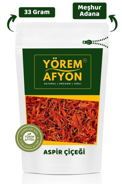 Meşhur Adana Çukurova Yöresinden Aspir Çiçeği, Yerli Safran, Haspir {Carthamus Tinctorius} | 33Gr.