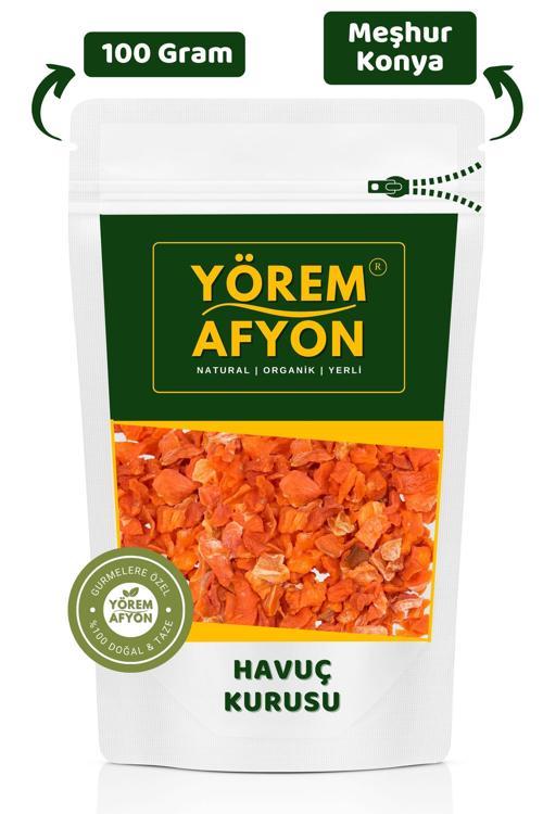 Meşhur Konya Meram Yöresinden Küp Kesim Doğal Havuç Kurusu, Yerekaçan {Daucus Carota} | 100Gr.