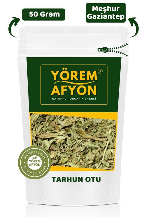 Yörem Afyon Meşhur Gaziantep Güneşte Kurutulmuş Tarhun Otu, Yeşil Altın, Dargun, Ejder Otu | 50Gr.