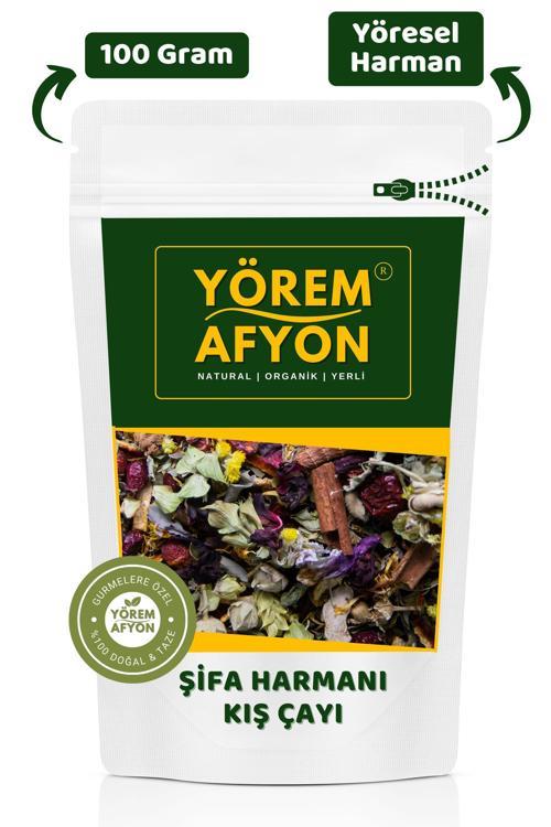 Yörem Afyon Yöresel Hasat, Doğal Şifa Ve Zindelik Için En Güçlü Bitki Karışımlı Kış Çayı | 100Gr.