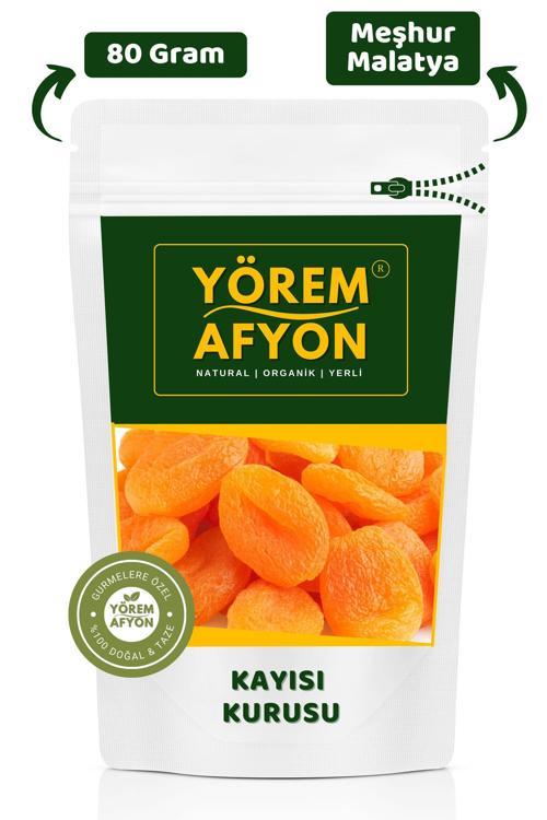 Yörem Afyon Meşhur Malatya Güneşte Kurutulmuş Etli Jumbo Boy Vegan Kayısı Kurusu, Şekerpare | 80Gr.