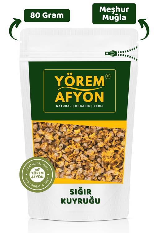 Yörem Afyon Meşhur Muğla Güneşte Kurutulmuş Yeni Mahsul Sığır Kuyruğu Otu, Yünotu | 80Gr.
