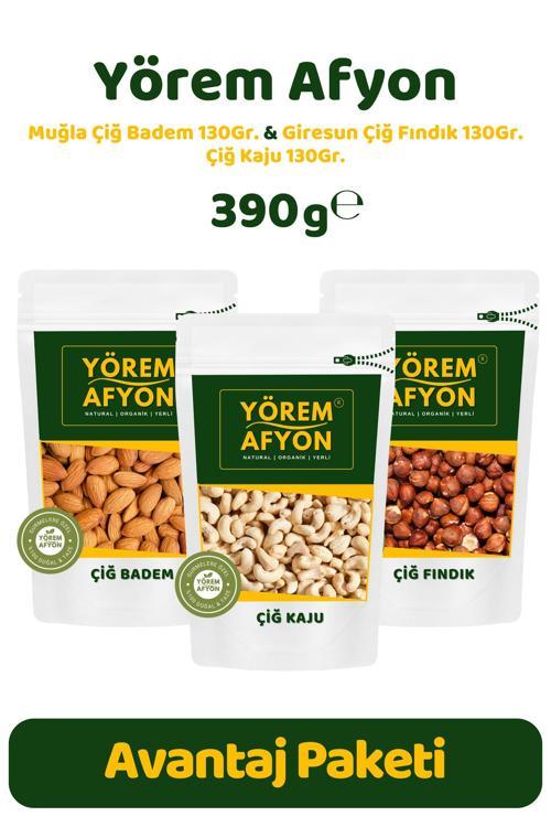Yörem Afyon Yöresine Özgü Diyet Dostu Kavrulmamış Tuzsuz Çiğ Kuruyemiş Avantajlı Set | 390Gr.