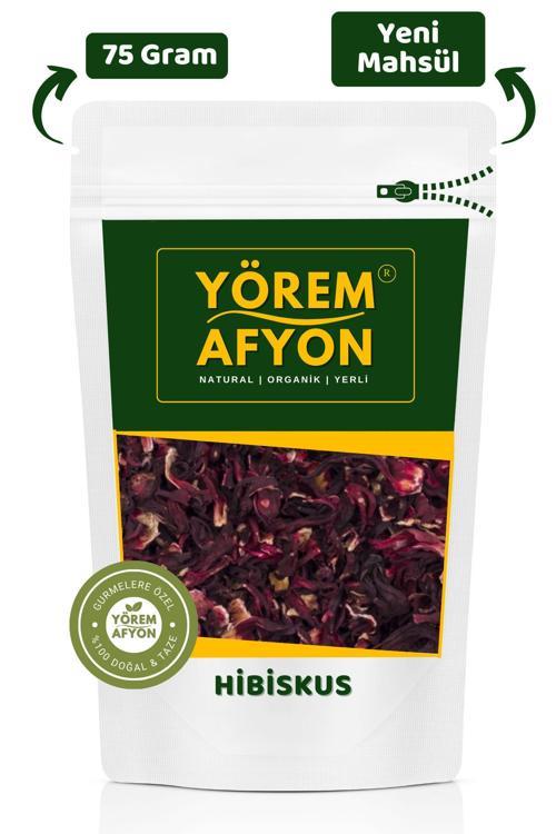 Yörem Afyon Yumuşak Aromalı Şifa Deposu Hibiskus, Hatmi Çiçeği Nar Gülü {Hibiscus Sabdariffa} | 75Gr