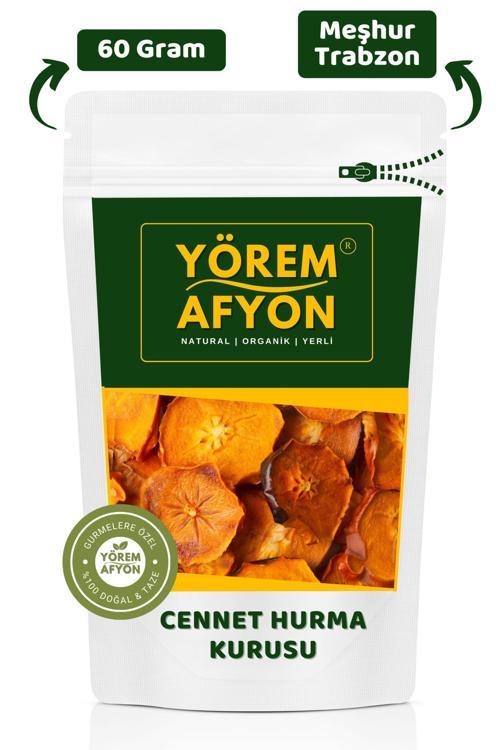 Yörem Afyon Meşhur Trabzon Katkısız Şekersiz Güneşte Kurutulmuş Cennet Hurması Kurusu | 60Gr.