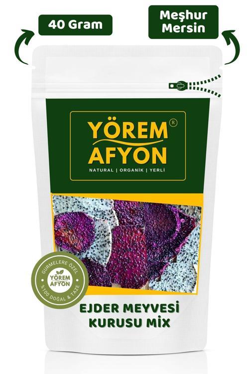 Yörem Afyon Diyet Dostu Glütensiz Besin Değerleri Korunarak Kurutulmuş Ejder Meyvesi Mix | 40Gr.