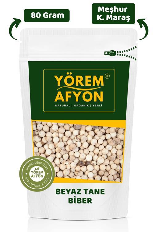 Yörem Afyon Dünya Mutfakların Vazgeçilmezi Saf Ve Katkısız Beyaz Tane Biber {Piper Nigrum} | 80Gr.