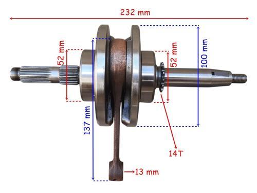 Bisan Cub Lifan Pony Krank Komple
