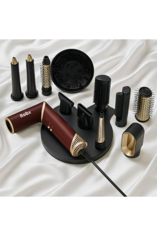 818 11 İn1 Multi Styler Sıcak Soğuk Hava Üflemeli Saç Şekillendirme Kurutma Çok Fonksiyonlu Set